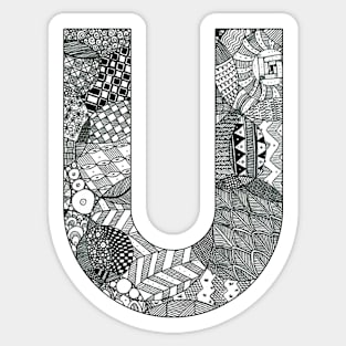 Zentangle U Sticker